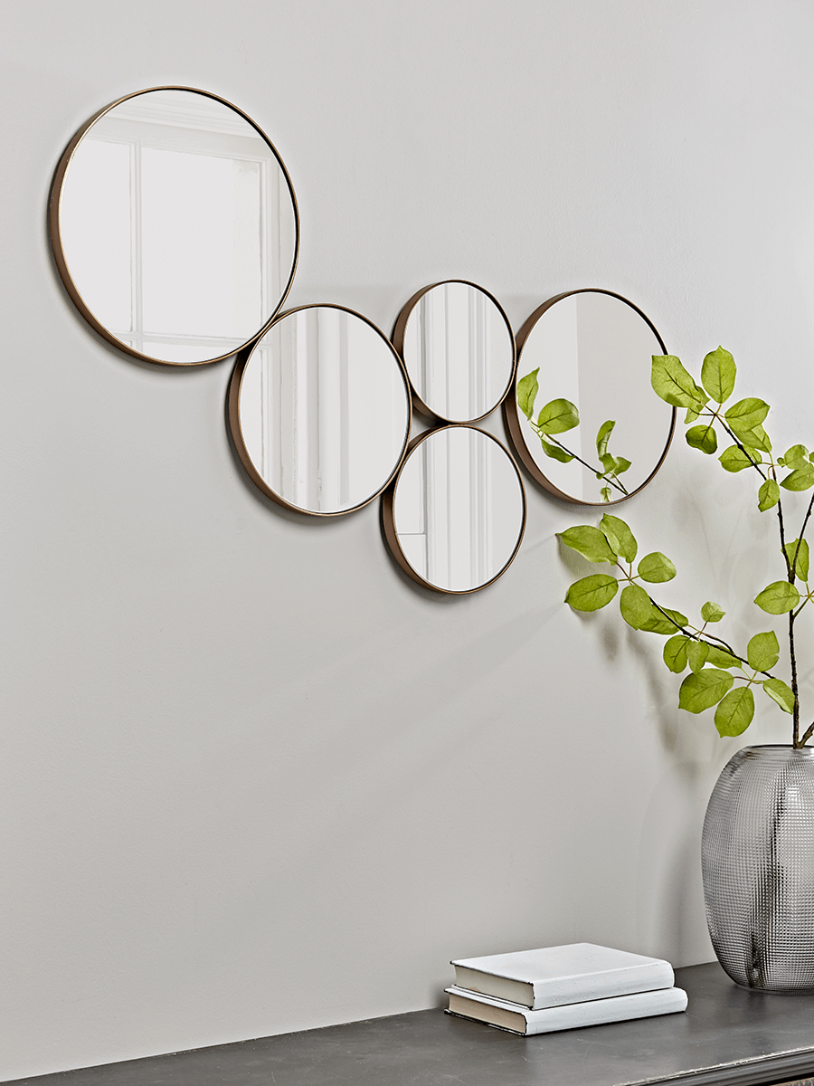 

Circles Decorative Mirror - Brass