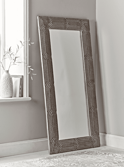 Whitewashed Full Length Mirror