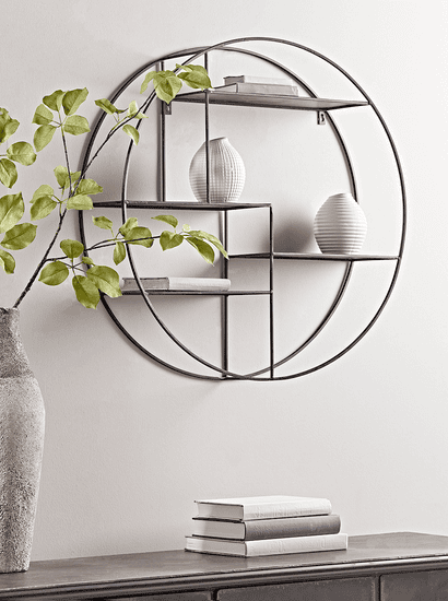 Round Metal Wall Shelf