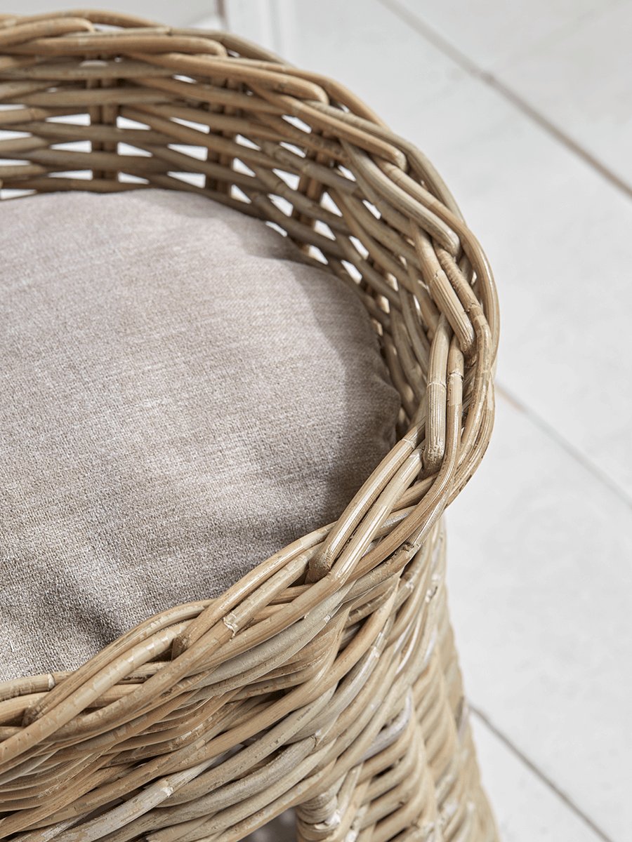 Product photograph of Round Rattan Pet Bunk Bed from Cox and Cox.