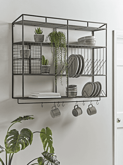 Industrial Style Iron Wall Unit - Large