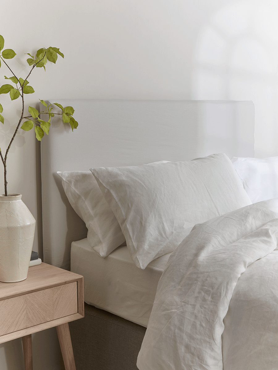 

Soft Grey Washed Linen Replacement Headboard Cover - Kingsize