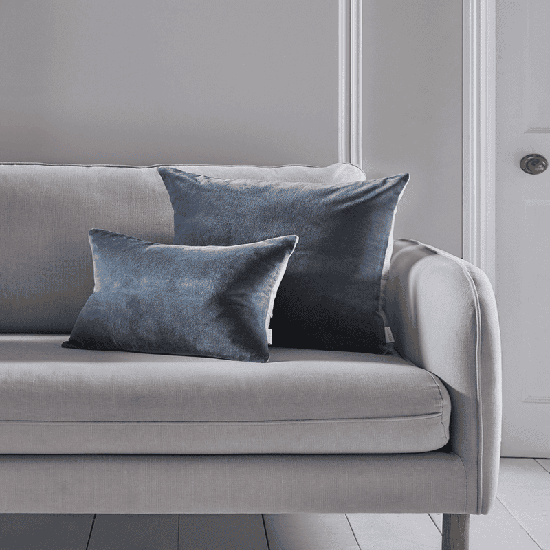 Blue velvet rectangular cushion new arrivals