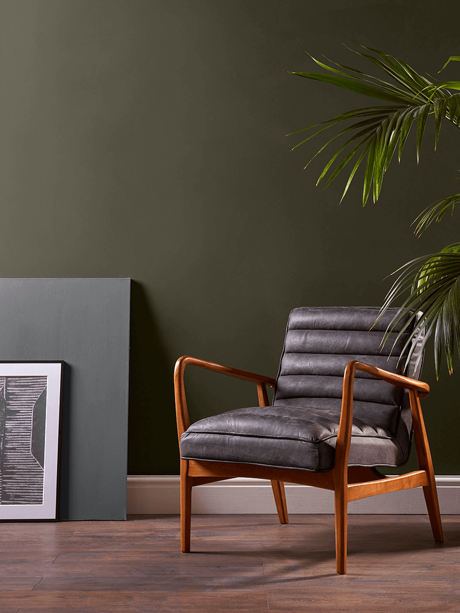 Product photograph of Ribbed Leather Armchair - Black from Cox and Cox.