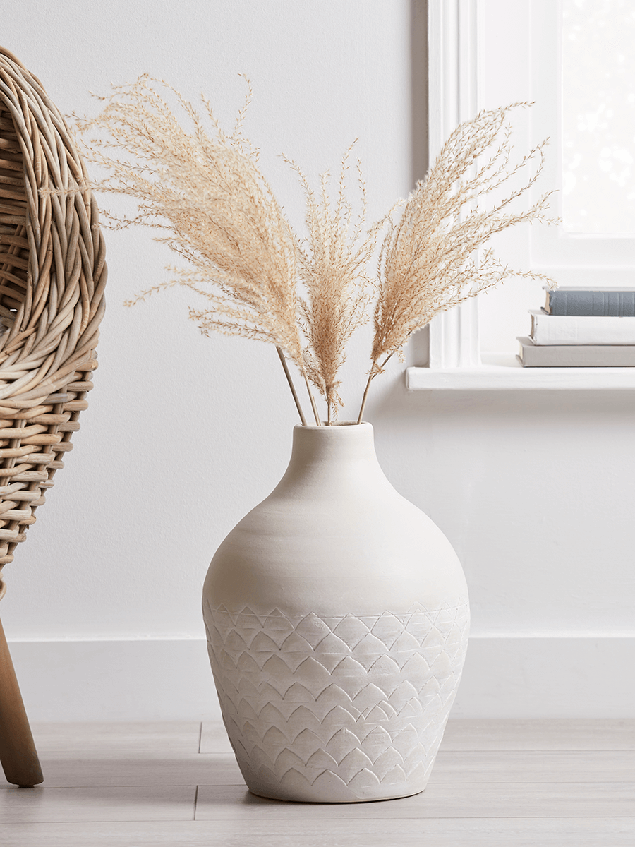 

Whitewashed Terracotta Vase