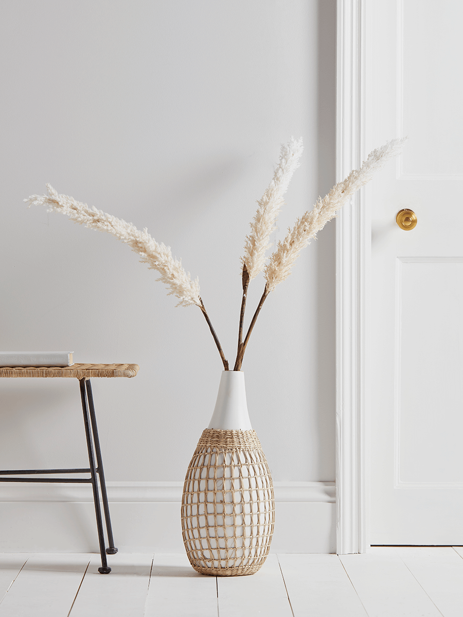 Photo of Three faux tall pampas stems