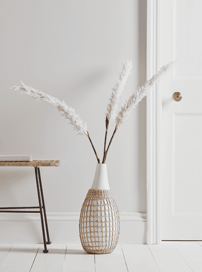 Three Faux Tall Pampas Stems