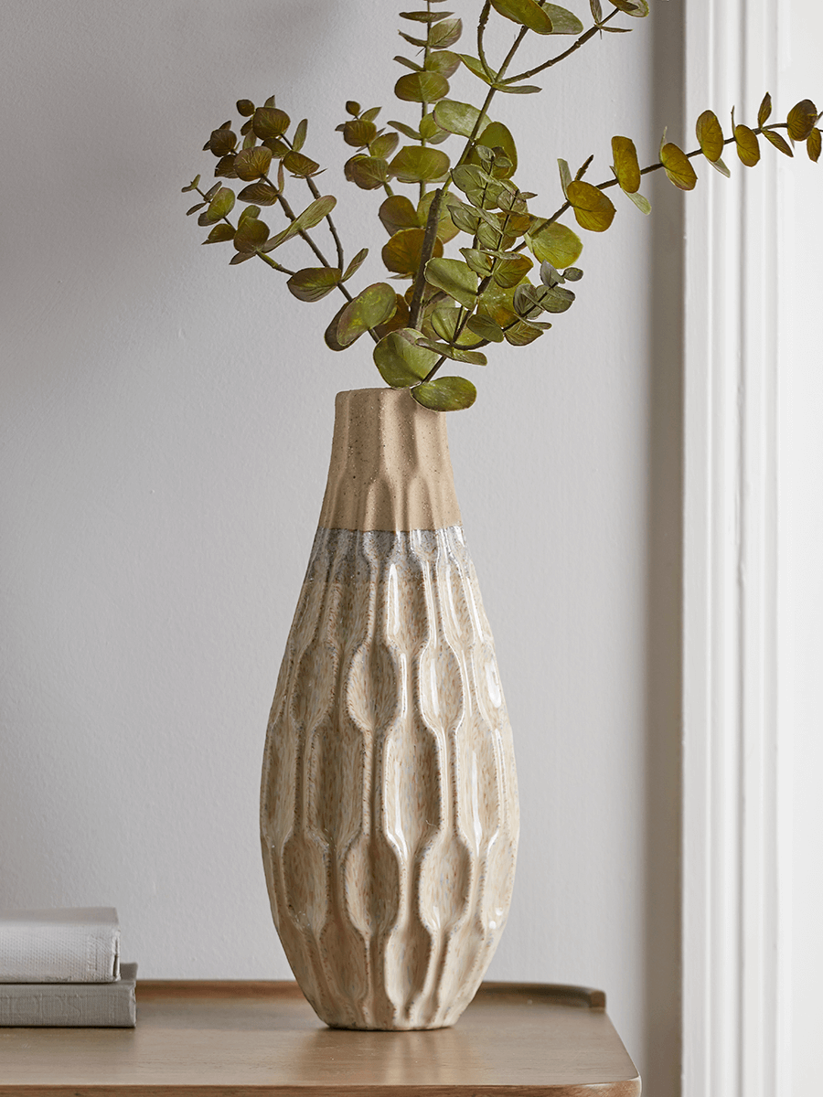 

Dipped Glaze Soft Geometric Vase