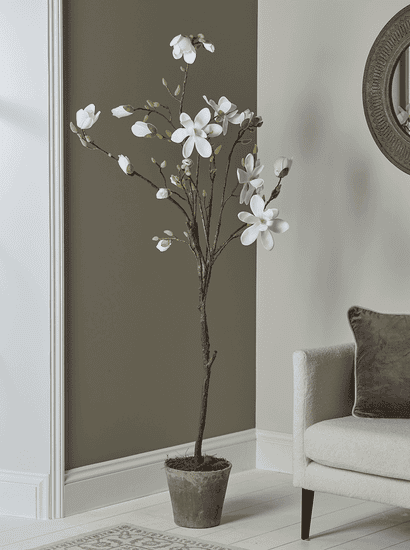 Faux Potted Magnolia Tree