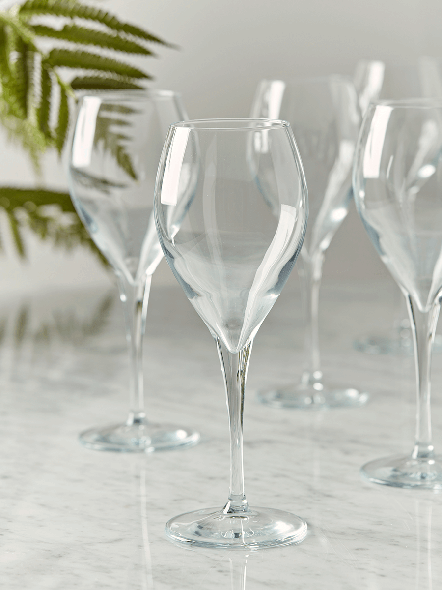 

Six Teardrop Wine Glasses