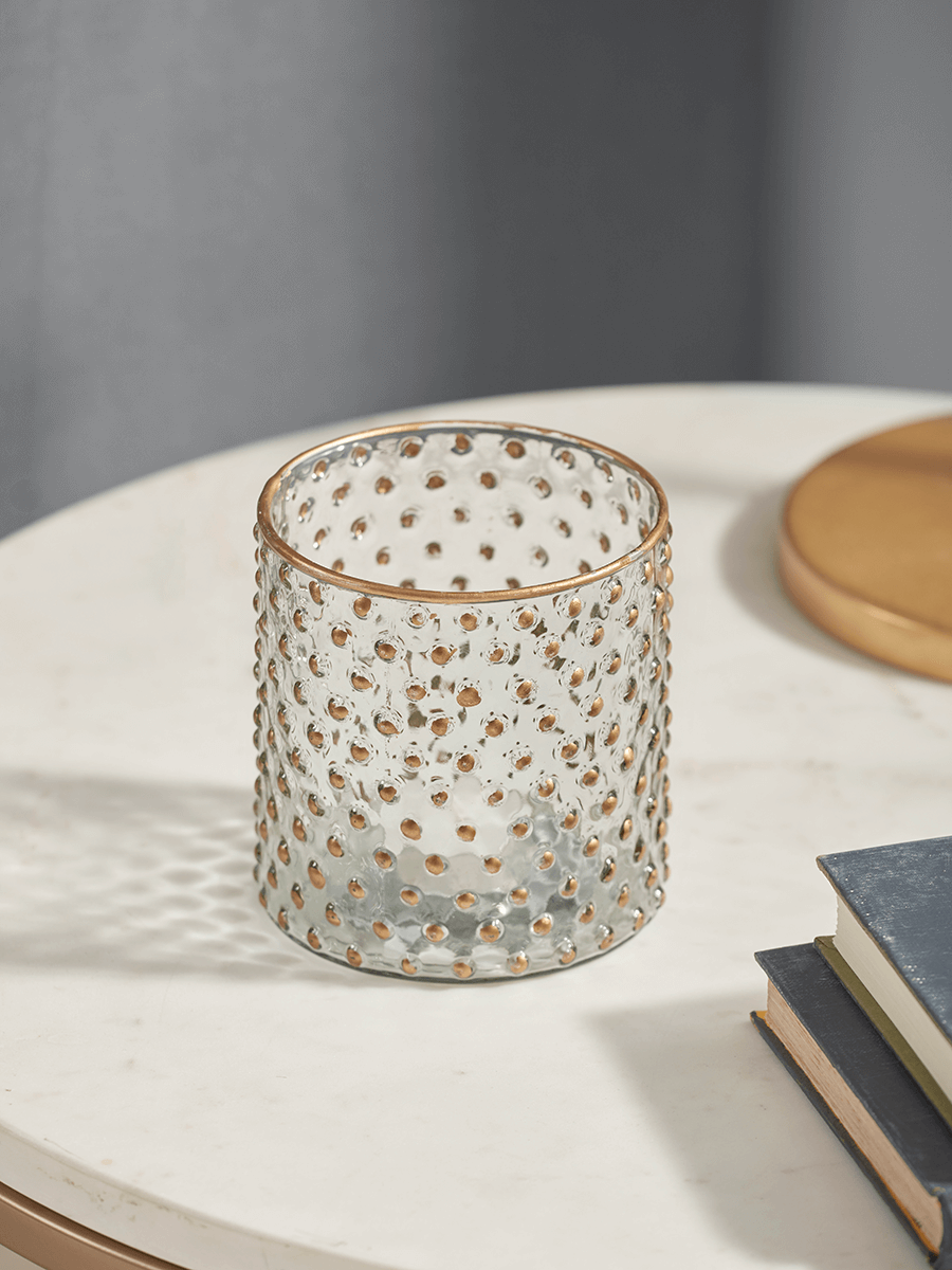 

Golden Spotted Tealight Holder
