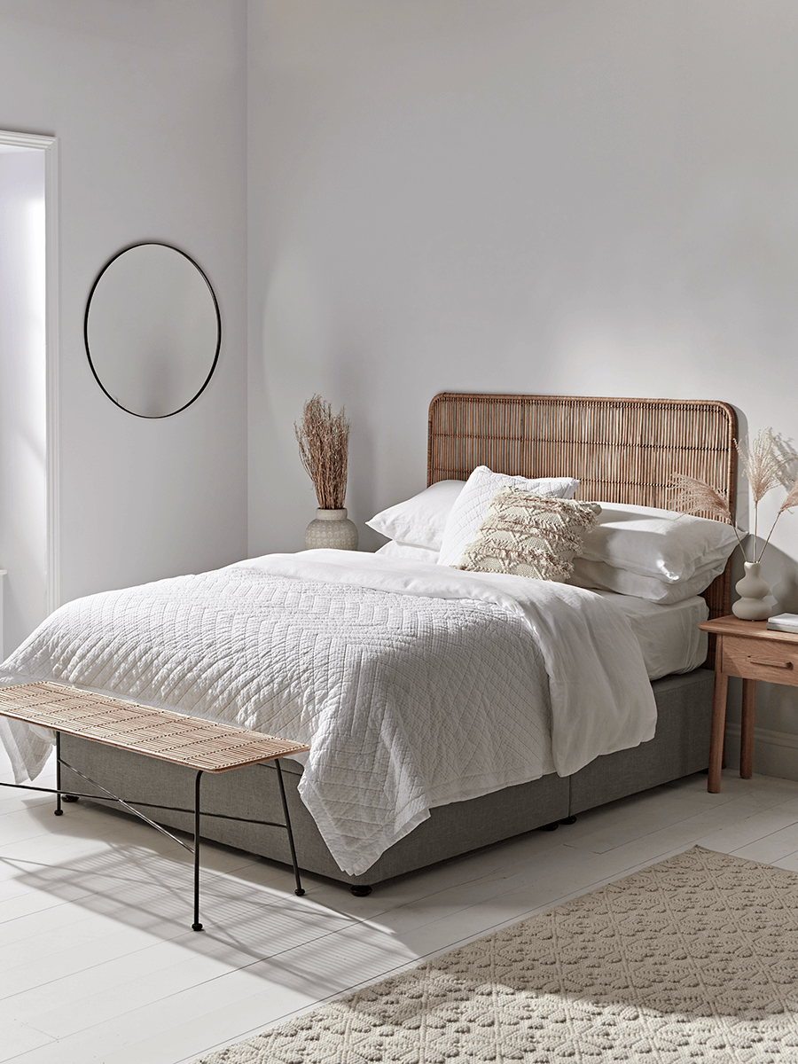 

Flat Rattan Headboard - Double