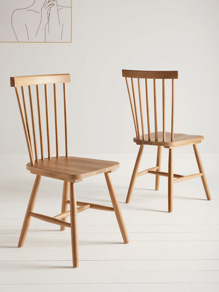 

Two Oslo Oak Dining Chairs