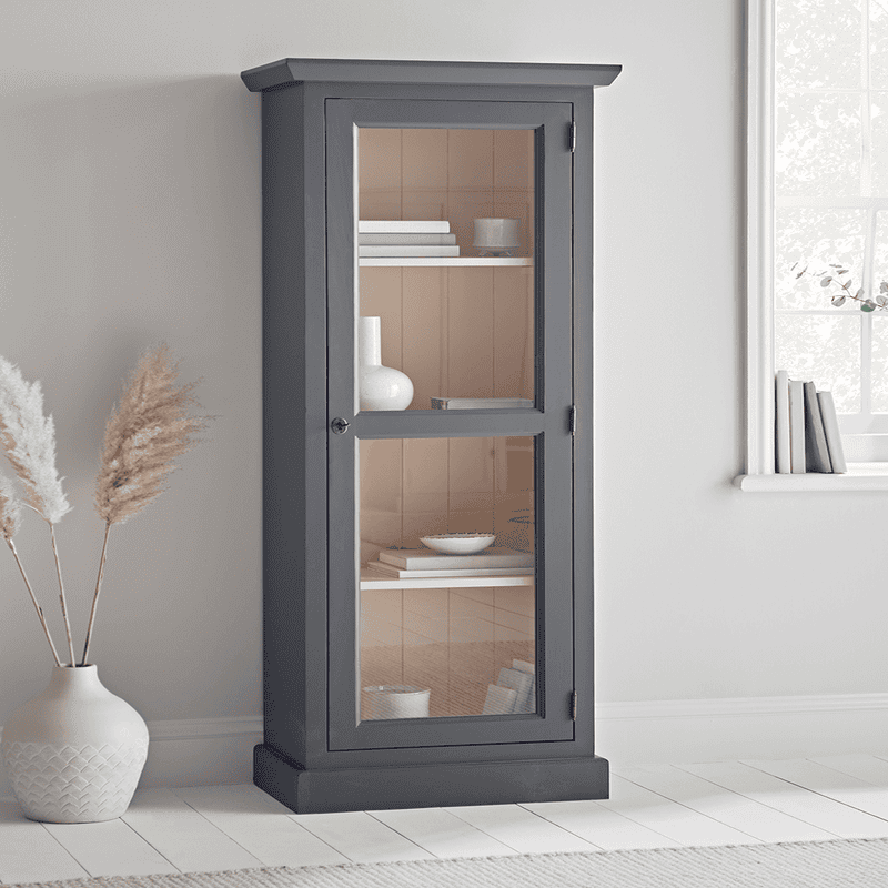 Grey corner hutch top