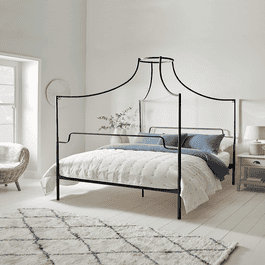 Black cytus discount canopy bed frame