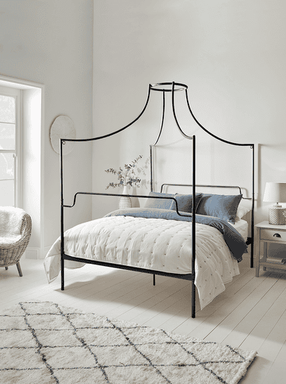 Luna Canopy Kingsize Bed - Black
