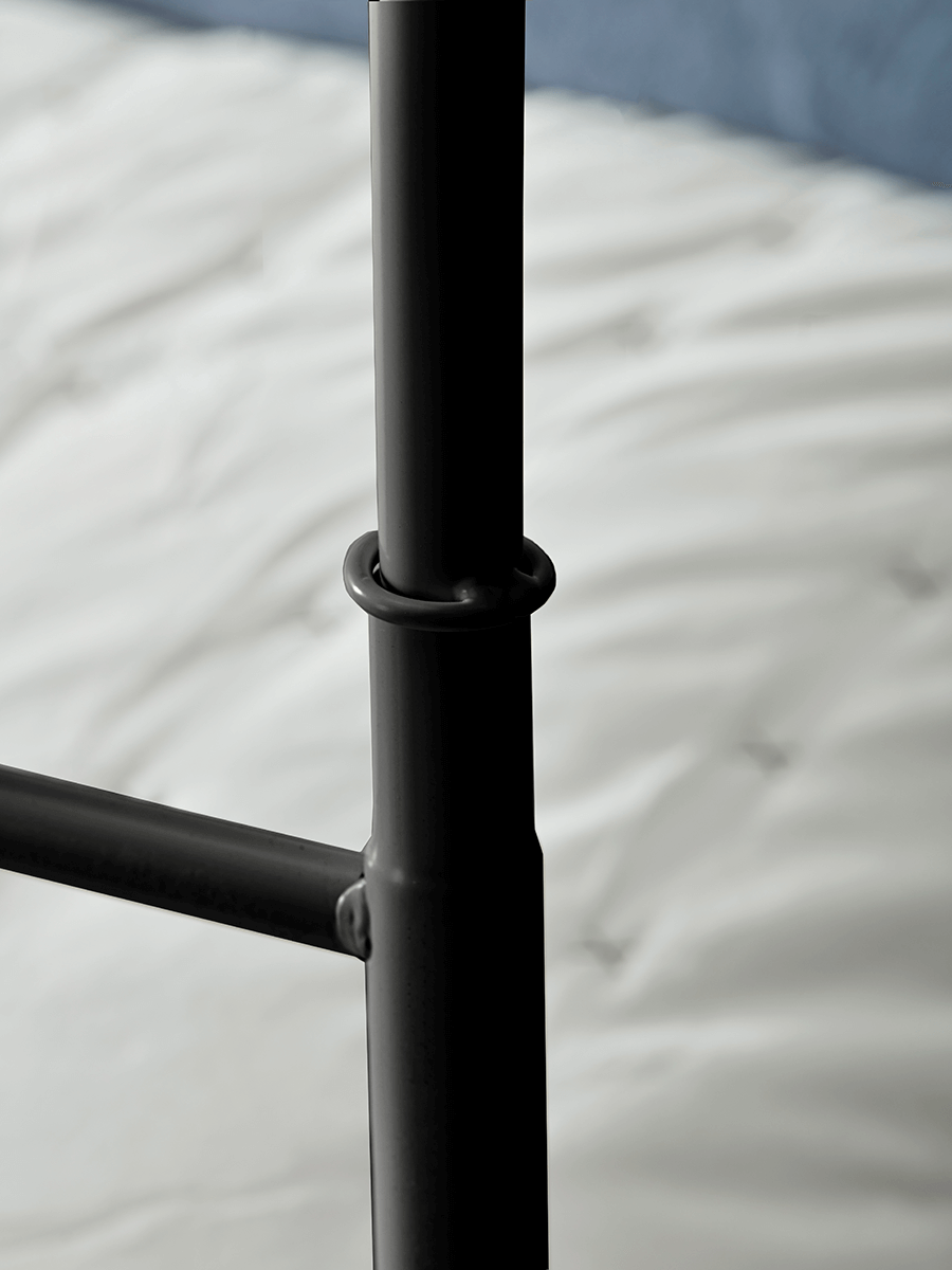 Product photograph of Luna Canopy Kingsize Bed - Black from Cox and Cox.