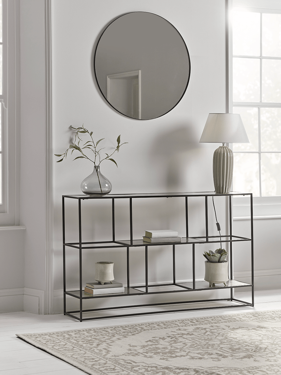 

Textured Topped Metal Sideboard - Burnished Silver
