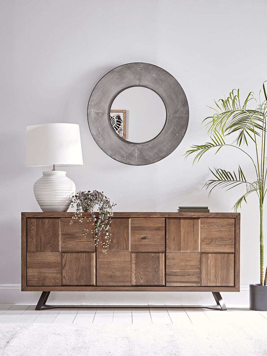 

NEW Textured Oak Wide Sideboard