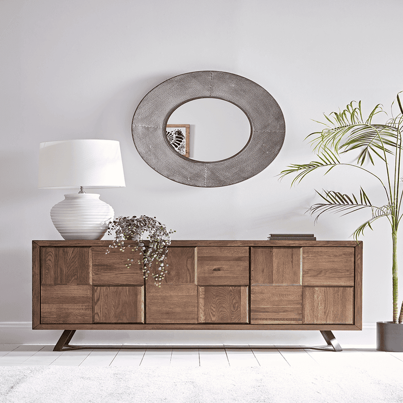 Textured Oak Wide Sideboard