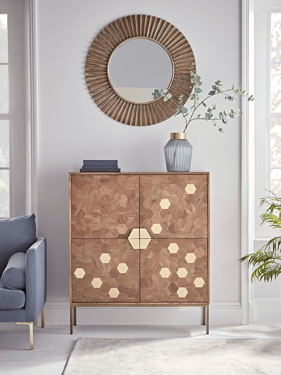 

Hive Brass Inlay Cabinet