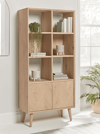 Chevron Oak Display Unit