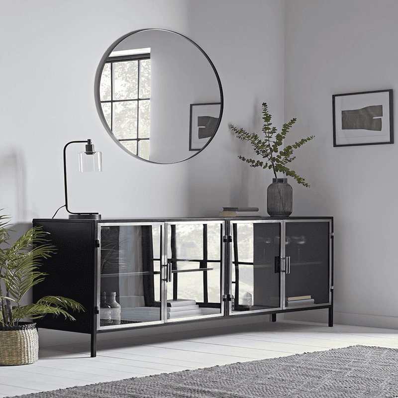 Burnished Steel Sideboard