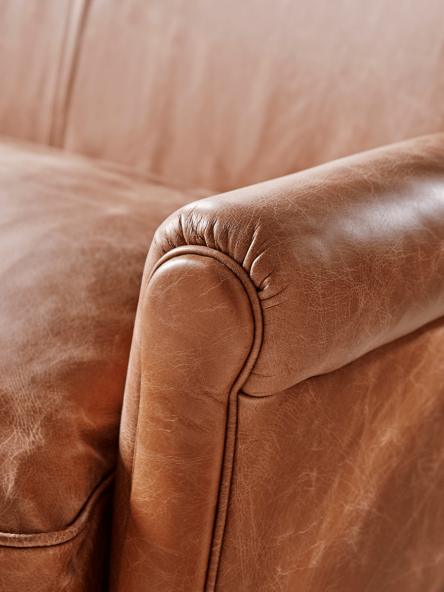 Product photograph of Hardwick Leather Sofa from Cox and Cox.