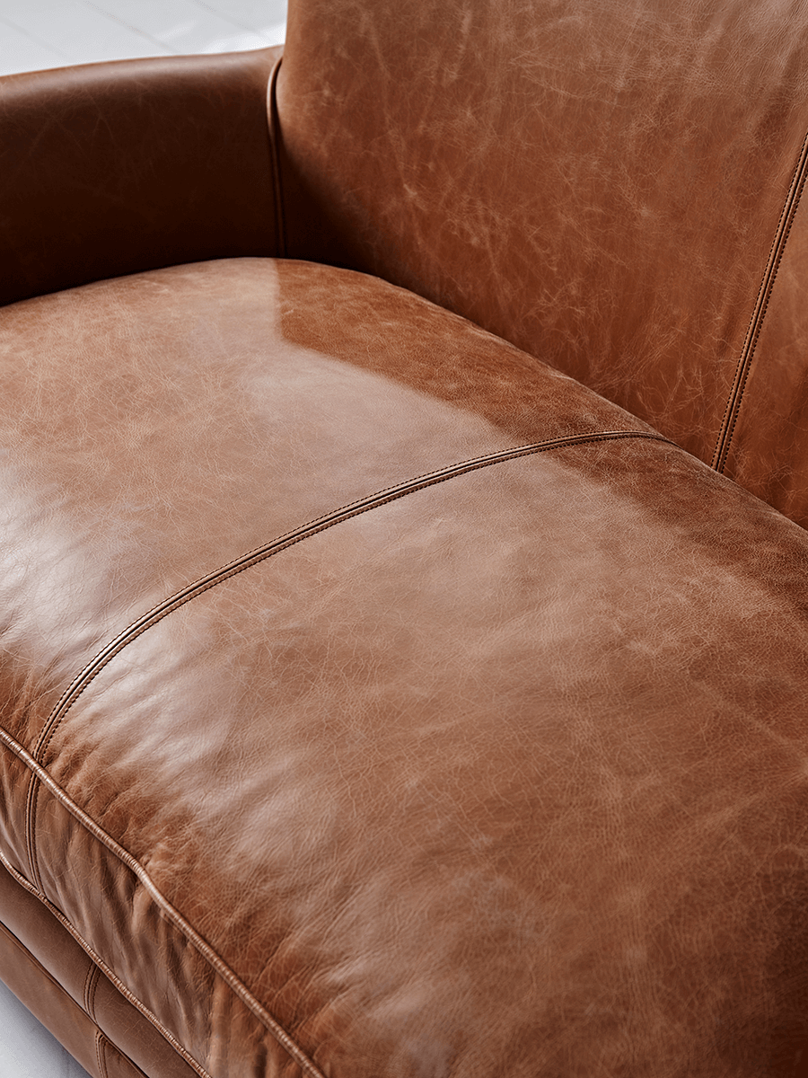 Product photograph of Hardwick Leather Sofa from Cox and Cox.