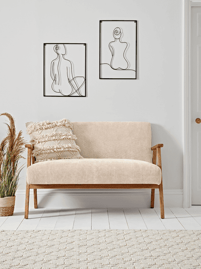 Relaxed Lounge Sofa - Natural Linen