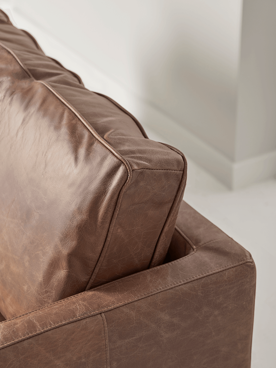 Product photograph of Calcott Leather Sofa from Cox and Cox.