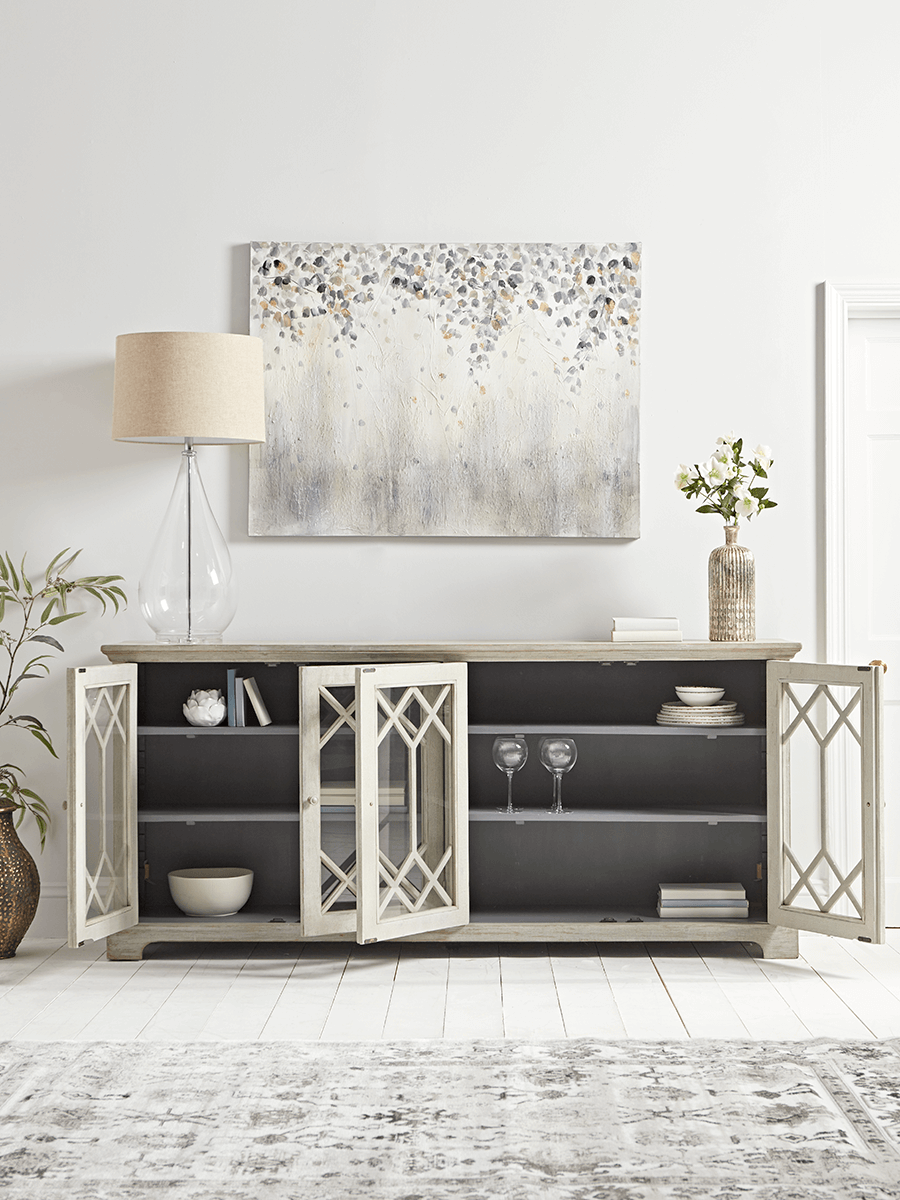 Product photograph of Diamond Panel Sideboard from Cox and Cox.