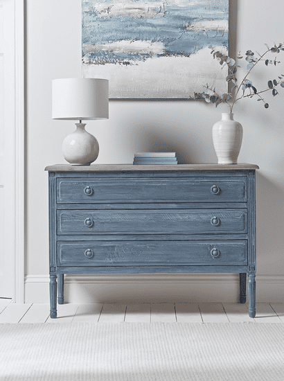Distressed Three Drawer Chest