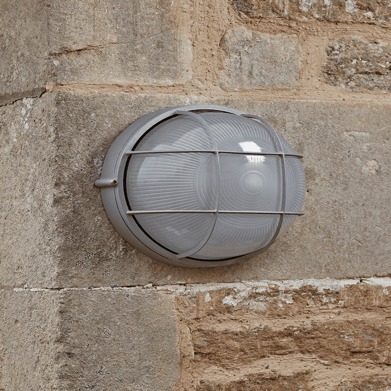 Round Bunker Wall Light Zinc
