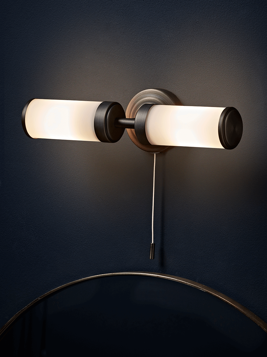 

Burnished Bronze Twin Bathroom Light