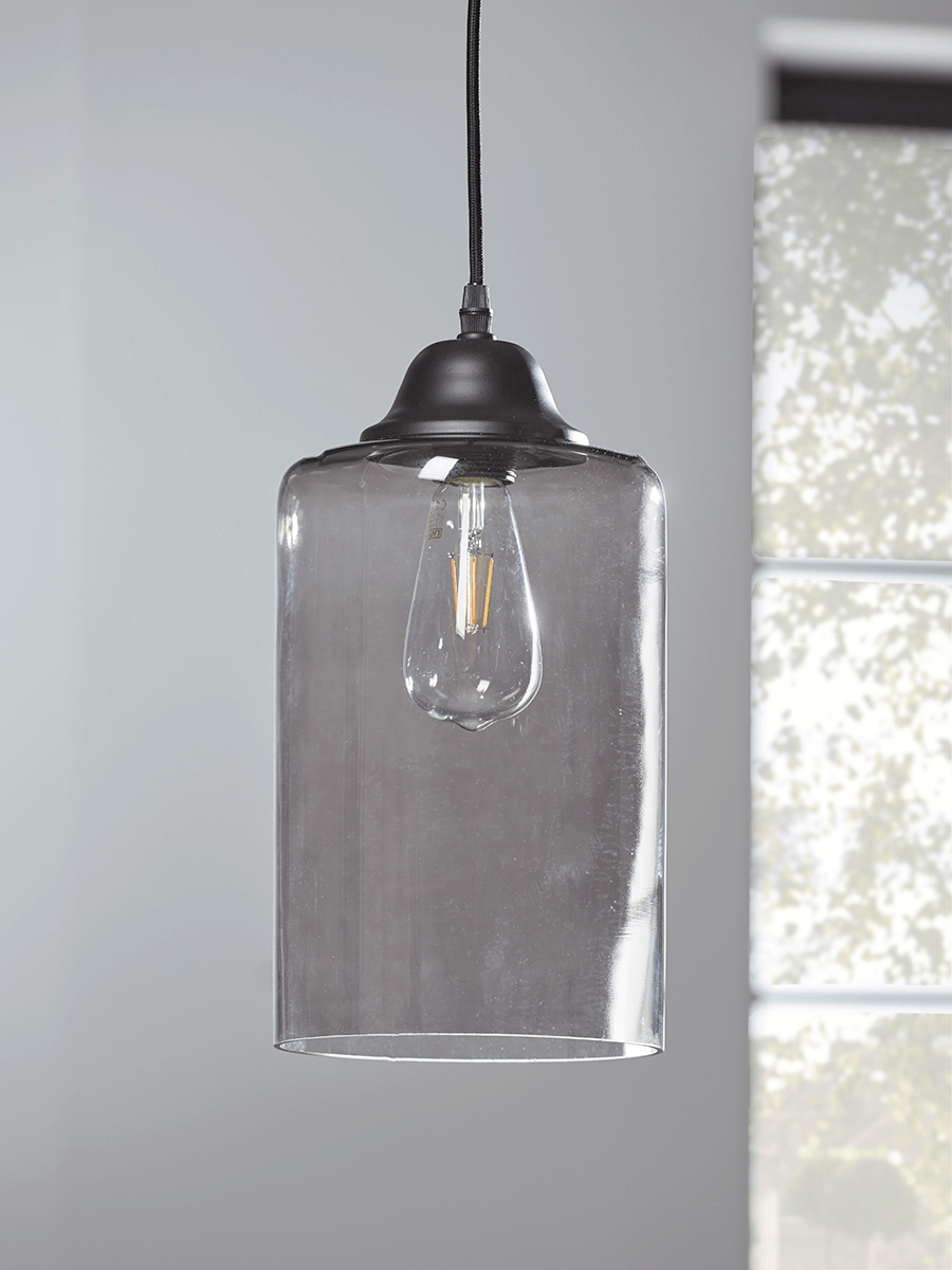 

Smoked Glass Column Pendant