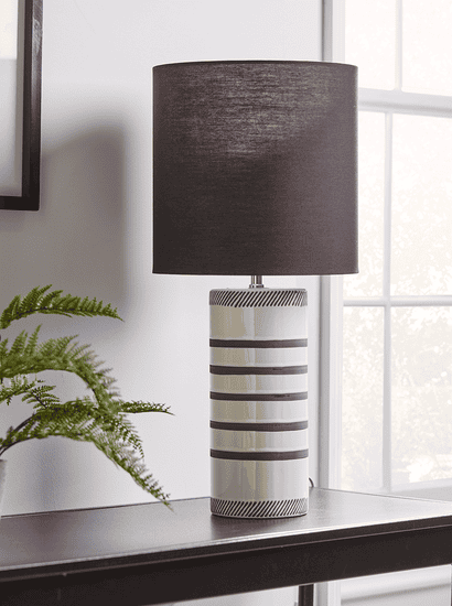 Black Stripes Ceramic Table Lamp