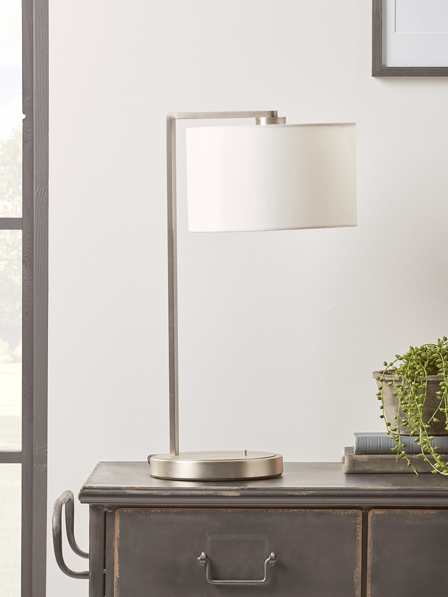 

Brushed Silver Table Lamp