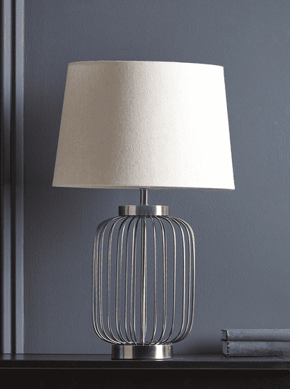 Antique Bronze Cage Table Lamp