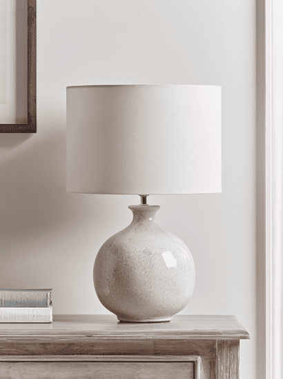 Round Crackle Glaze Table Lamp