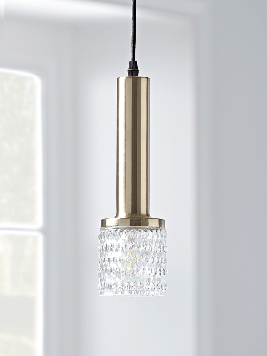 

Deco Brass & Glass Ceiling Light