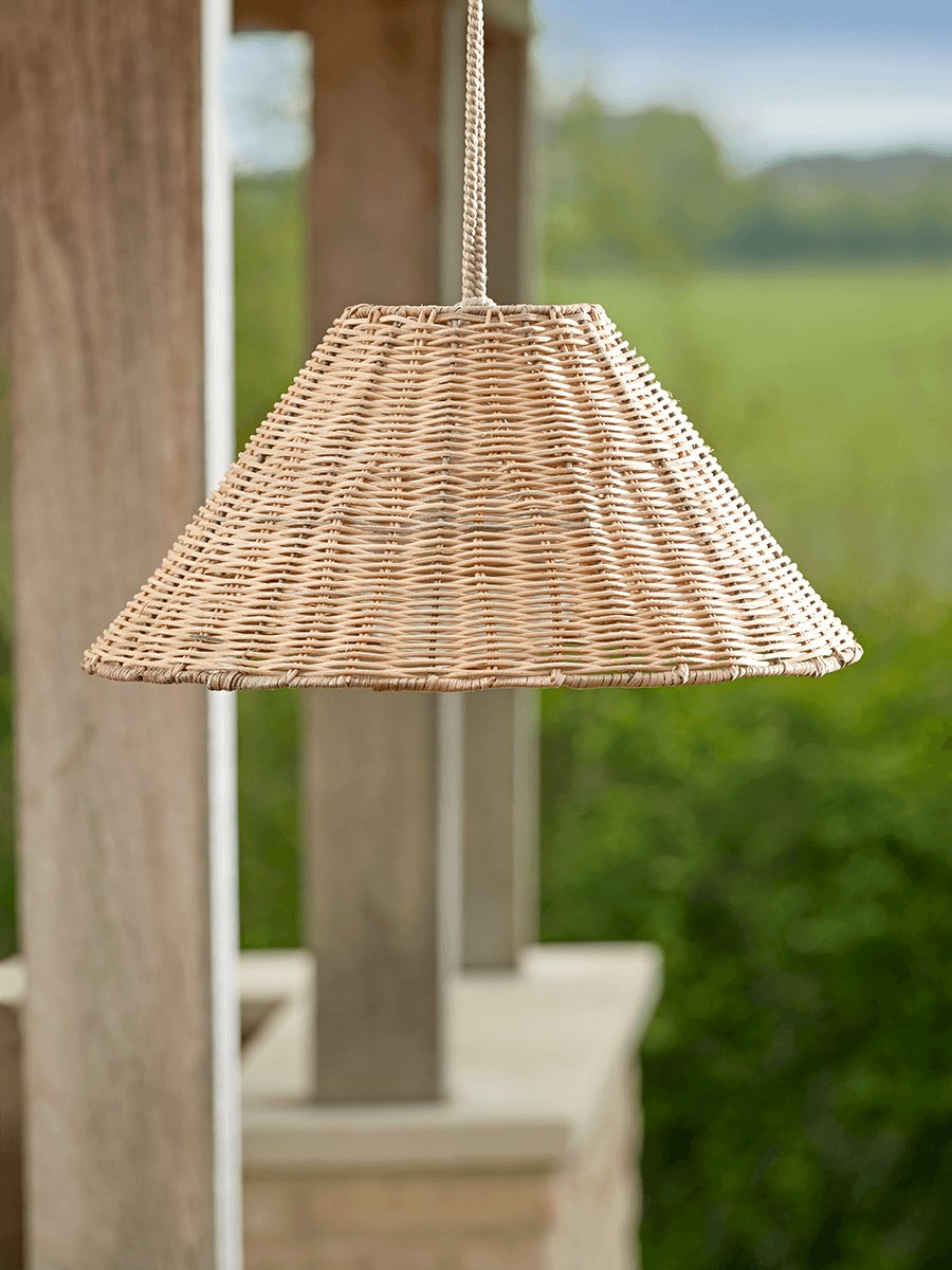 

Indoor Outdoor Faux Wicker Pendant
