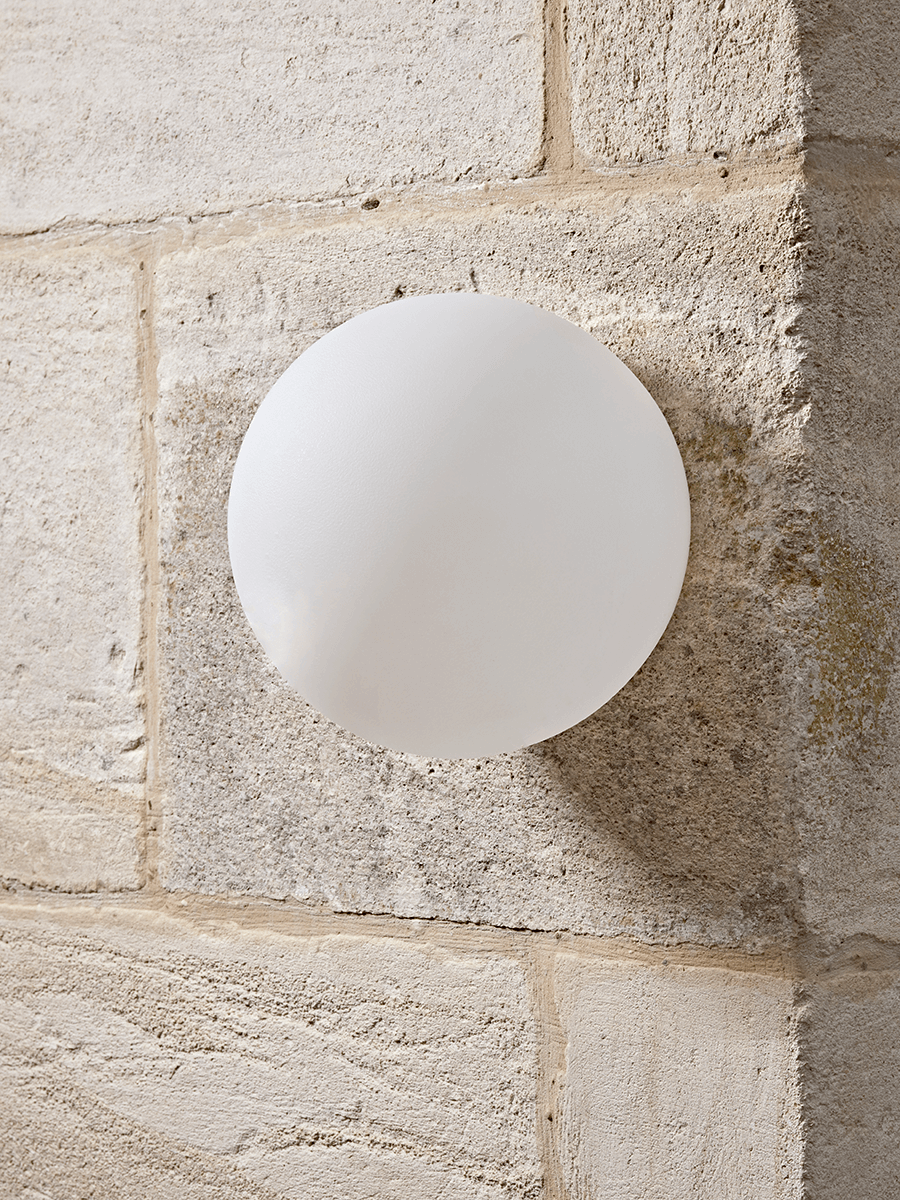 

Outdoor Frosted Globe Wall Light