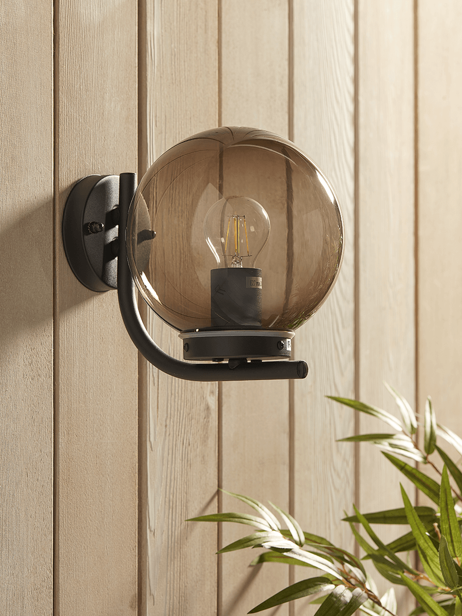 Product photograph of Globe Wall Light - Grey from Cox and Cox