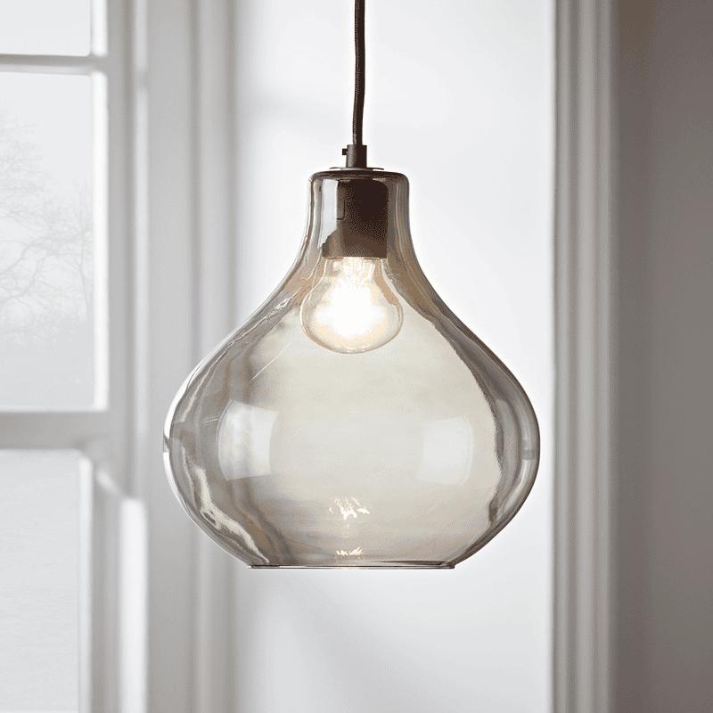 Silver teardrop pendant sales light