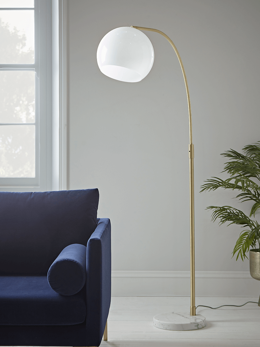 Product photograph of Deco Globe Floor Lamp from Cox and Cox.