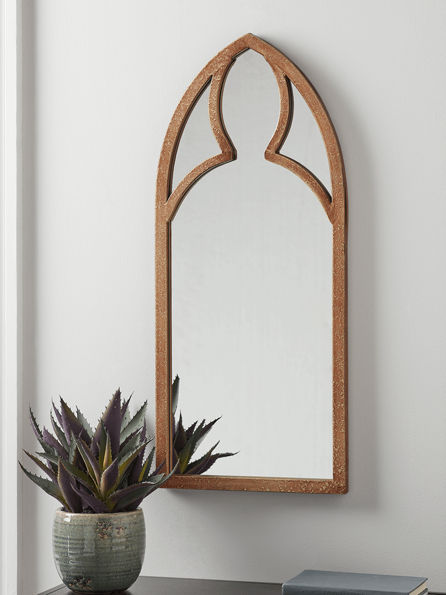 Photo of Outdoor gothic arched mirror