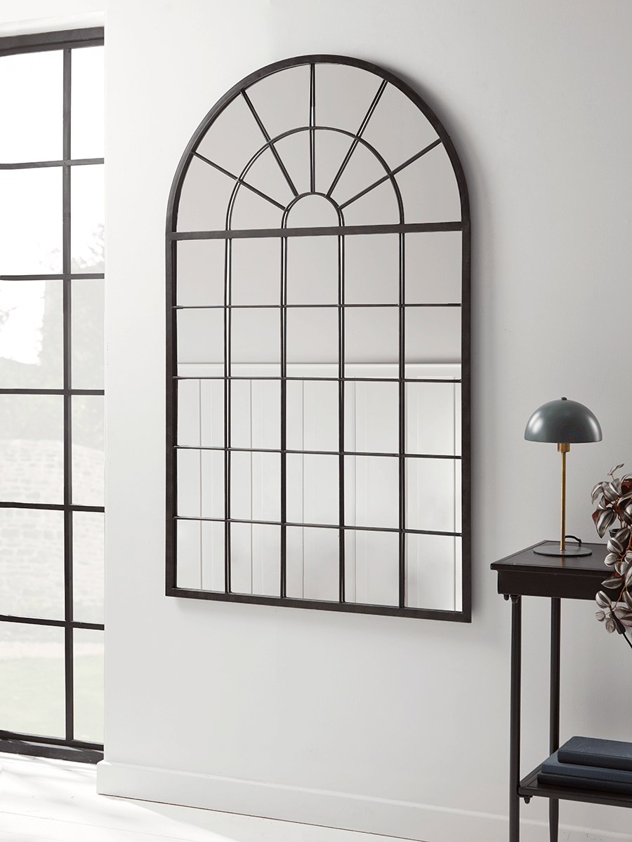 

Arched Window Mirror - Black