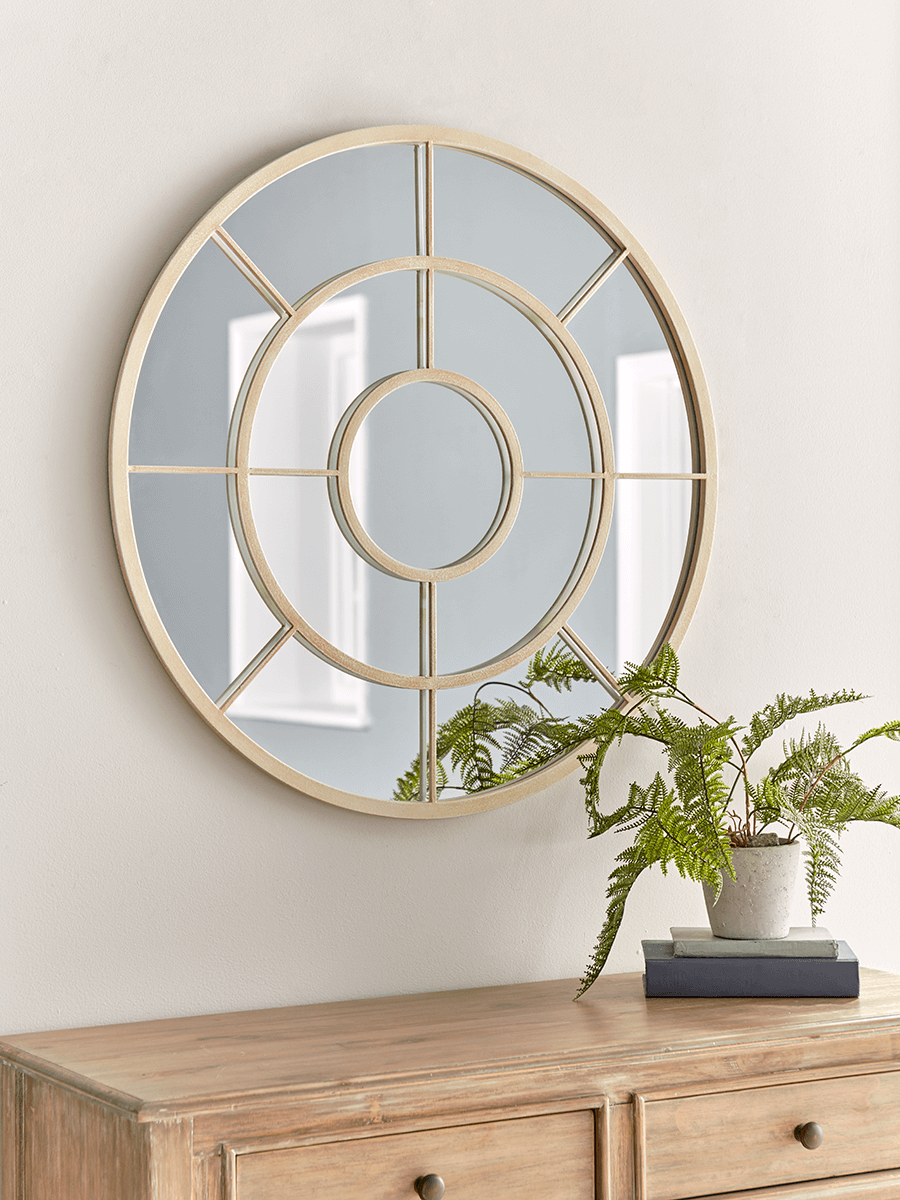 

Round Window Mirror - Antique White