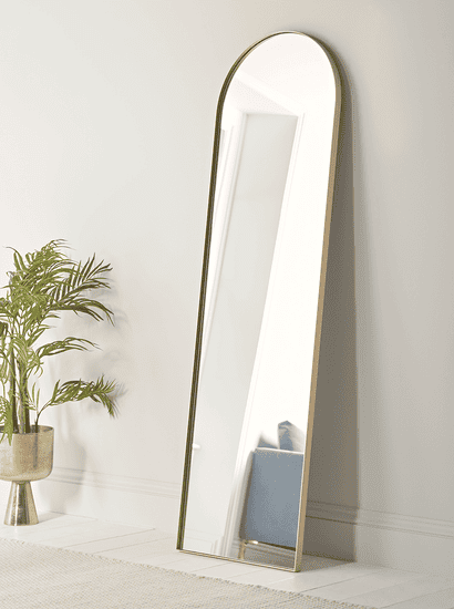 Slim Arch Mirror - Soft Gold